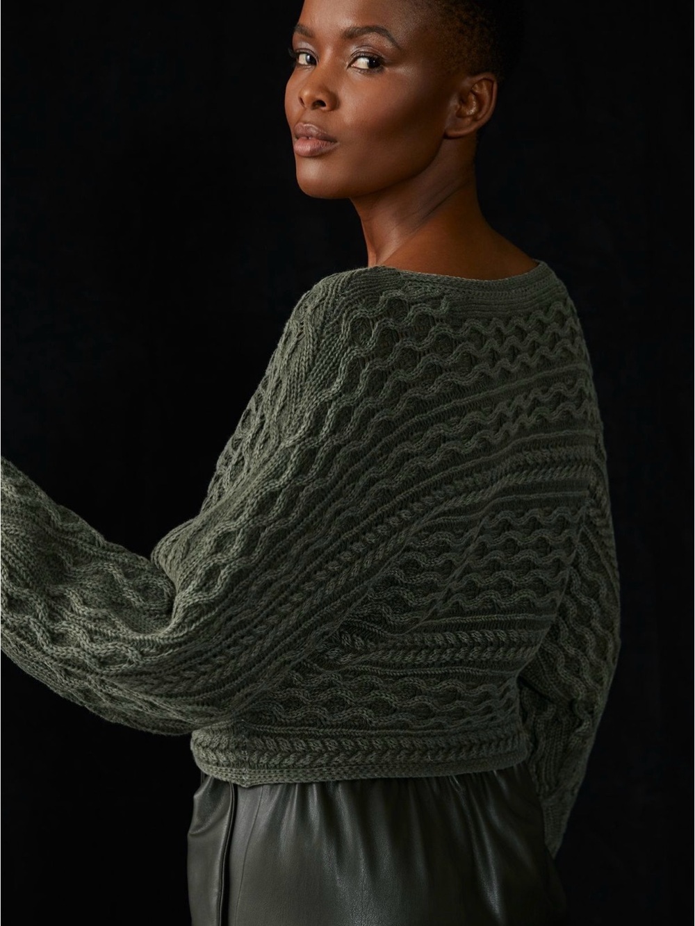 Pilcro Anthropologie Micro Fisherman Cable-Knit Sweater - Sz XL - Picture 2 of 8